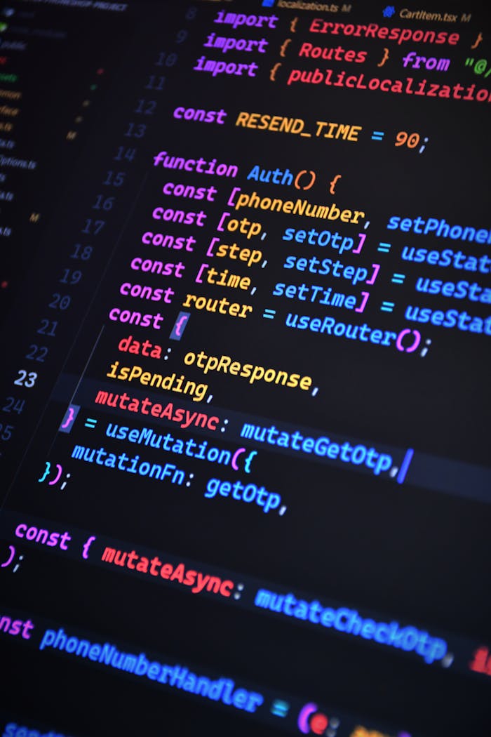The Art of Drawing Readers In: Your attractive post title goes here Close-up of vibrant JavaScript code for web development with ReactJS and Tailwind CSS.